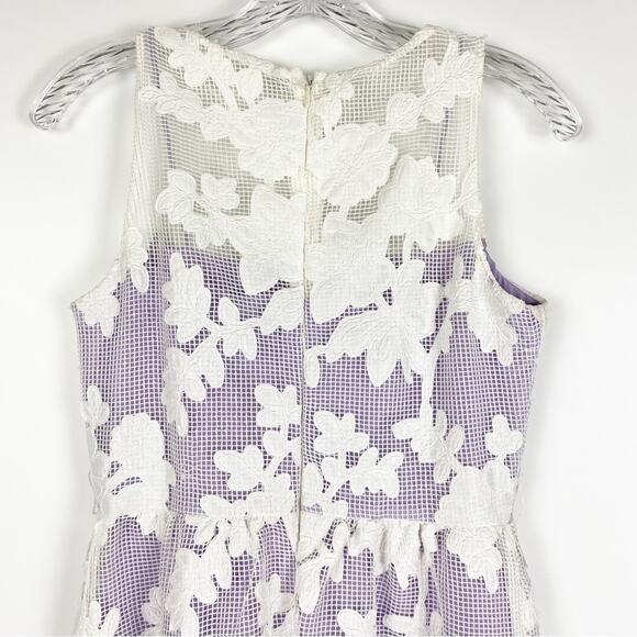Belle Badgley Mischka Lace and Lavender Fit and Flare Dress Women’s Size 2 - Picture 9 of 11